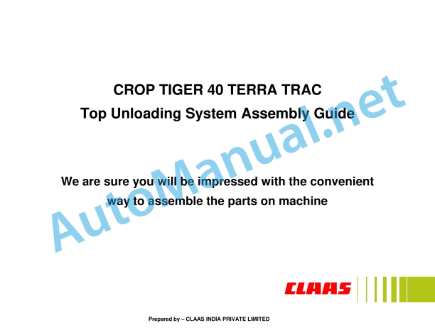 Claas Crop Tiger Terra Trac (070) Combines Assembly Instruction EN 5 Claas Crop Tiger Terra Trac (070) Combines Assembly Instruction EN - Image 5