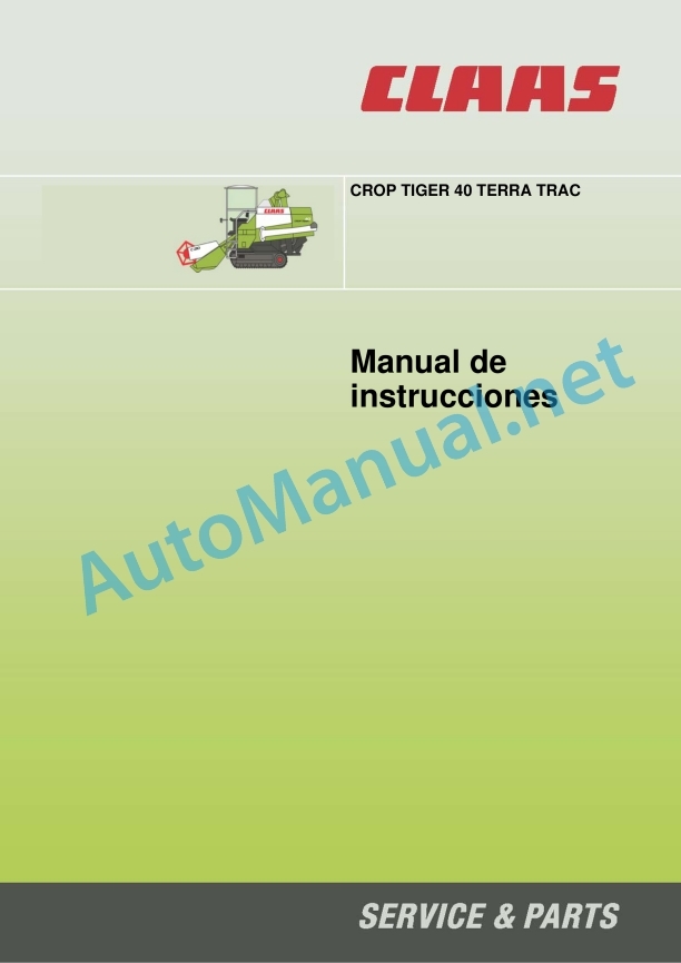 Claas Crop Tiger Terra Trac (070) Combines Operator Manual ES 2 Claas Crop Tiger Terra Trac (070) Combines Operator Manual ES - Image 2