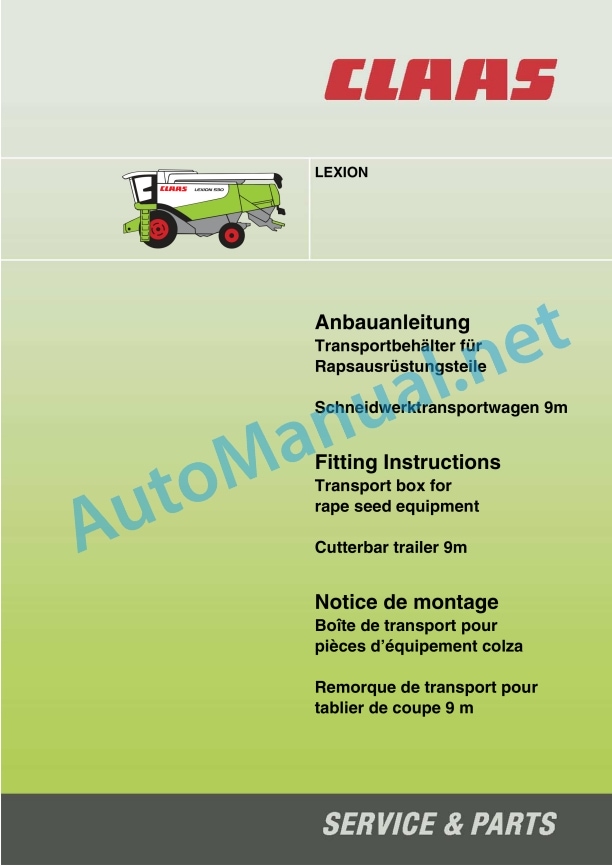 Claas Cutterbar Trailer (719) Combines Assembly Instruction EN 5 Claas Cutterbar Trailer (719) Combines Assembly Instruction EN - Image 5