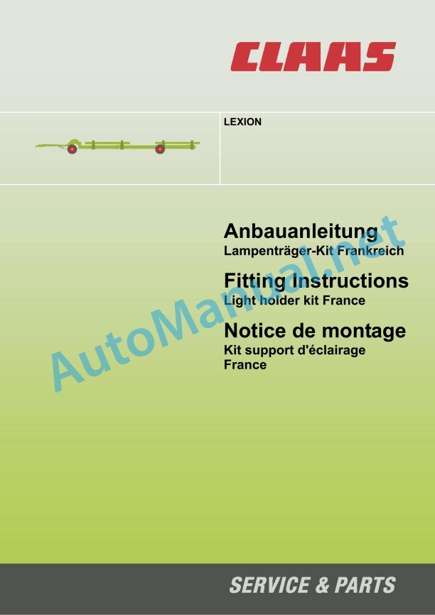 Claas Cutterbar Trailer (719) Combines Assembly Instruction EN 6 Claas Cutterbar Trailer (719) Combines Assembly Instruction EN - Image 6