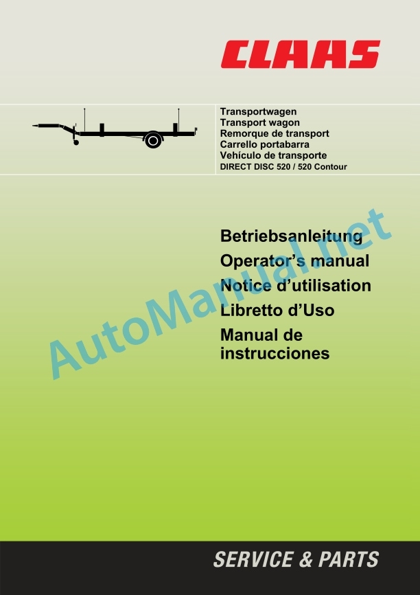 Claas Cutterbar Trailer (719) Combines Operator Manual EN 3 Claas Cutterbar Trailer (719) Combines Operator Manual EN - Image 3