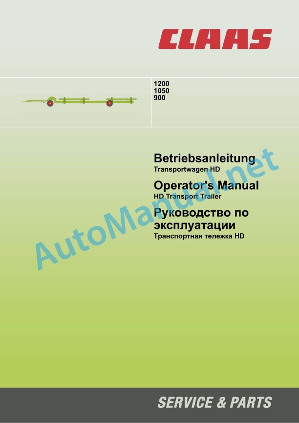 Claas Cutterbar Trailer (719) Combines Operator Manual EN 5 Claas Cutterbar Trailer (719) Combines Operator Manual EN - Image 5