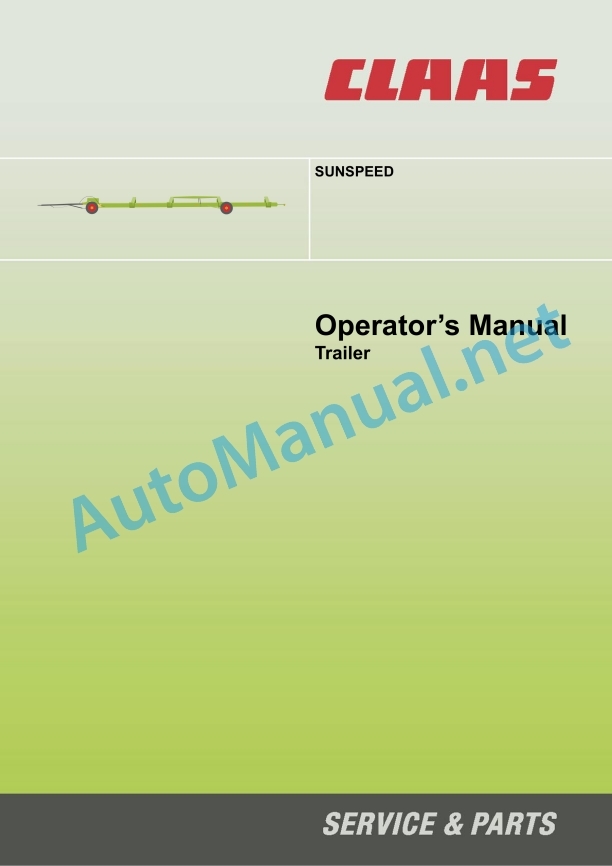 Claas Cutterbar Trailer (719) Combines Operator Manual EN 6 Claas Cutterbar Trailer (719) Combines Operator Manual EN - Image 6