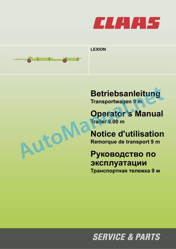 Claas Cutterbar Trailer (719) Combines Operator Manual EN 7 Claas Cutterbar Trailer (719) Combines Operator Manual EN - Image 7