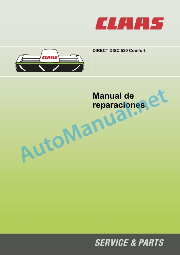 Claas Direct Disc 520 (426) Forage Harvesters Repair Manual ES 2 Claas Direct Disc 520 (426) Forage Harvesters Repair Manual ES - Image 2