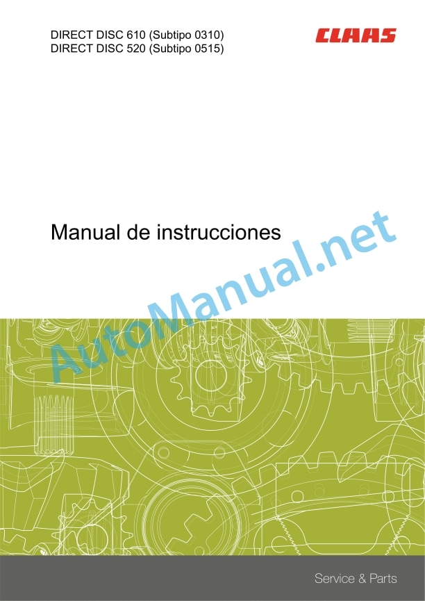 Claas Direct Disc 610 Contour C (904) Forage Harvesters Operator Manual ES 3 Claas Direct Disc 610 Contour C (904) Forage Harvesters Operator Manual ES - Image 3