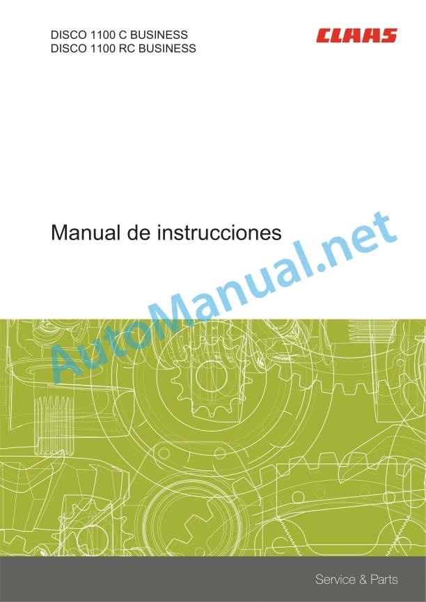 Alternative view of Claas Disco 1100 Crc (F68) Mower Operator Manual ES