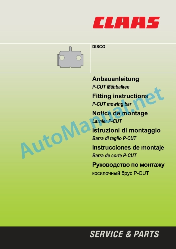 Claas Disco 1100 Trend (F67) Mower Assembly Instruction EN 5 Claas Disco 1100 Trend (F67) Mower Assembly Instruction EN - Image 5