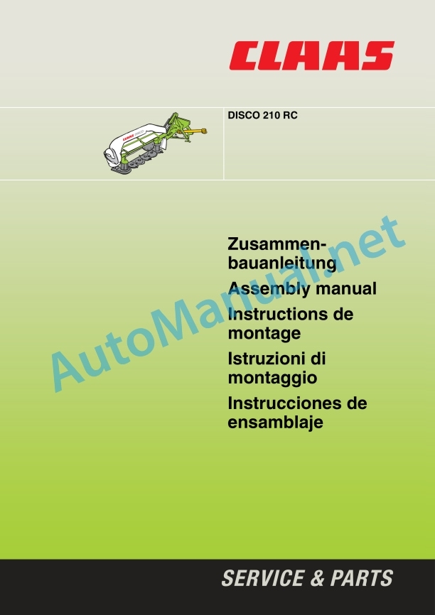 Claas Disco 210 Rc (624) Mower Assembly Instruction EN 3 Claas Disco 210 Rc (624) Mower Assembly Instruction EN - Image 3