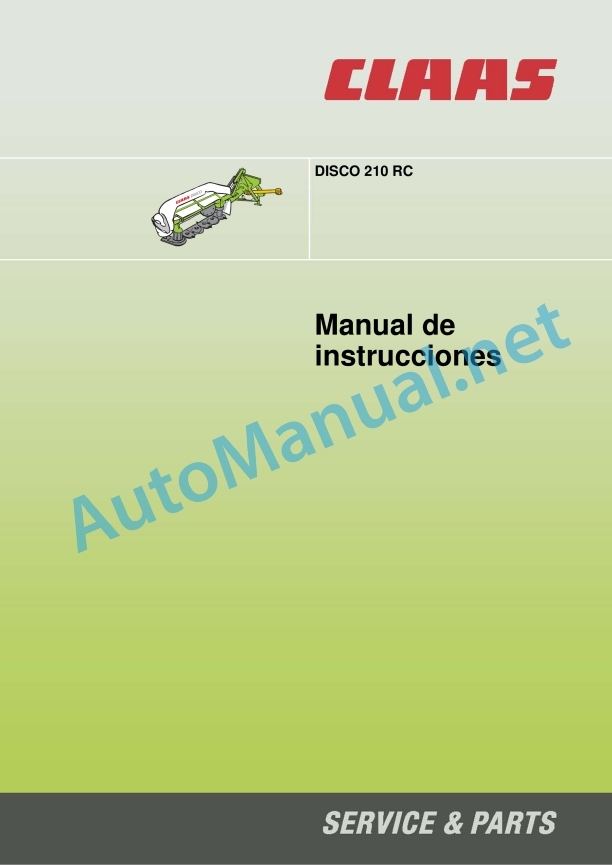 Claas Disco 210 Rc (624) Mower Operator Manual ES 2 Claas Disco 210 Rc (624) Mower Operator Manual ES - Image 2