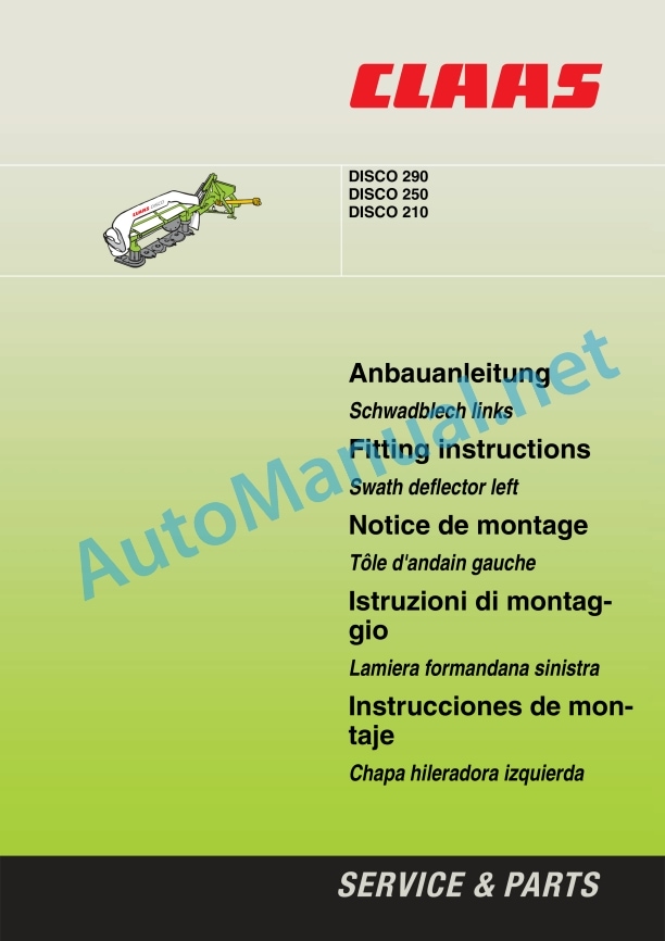 Claas Disco 250 (634) Mower Assembly Instruction EN 5 Claas Disco 250 (634) Mower Assembly Instruction EN - Image 5