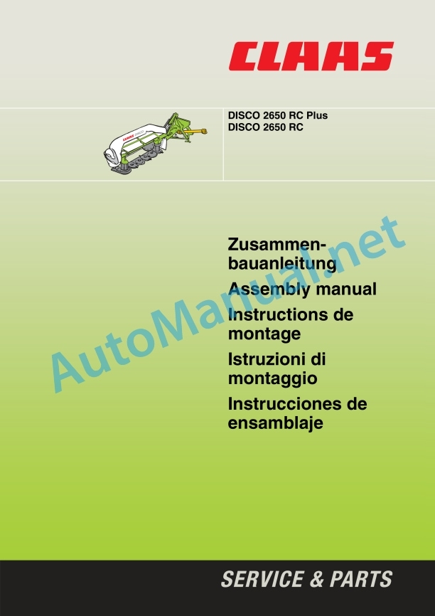 Claas Disco 2650 C (620) Mower Assembly Instruction EN 3 Claas Disco 2650 C (620) Mower Assembly Instruction EN - Image 3