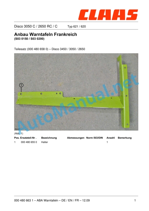 Claas Disco 2650 C (620) Mower Assembly Instruction EN 5 Claas Disco 2650 C (620) Mower Assembly Instruction EN - Image 5