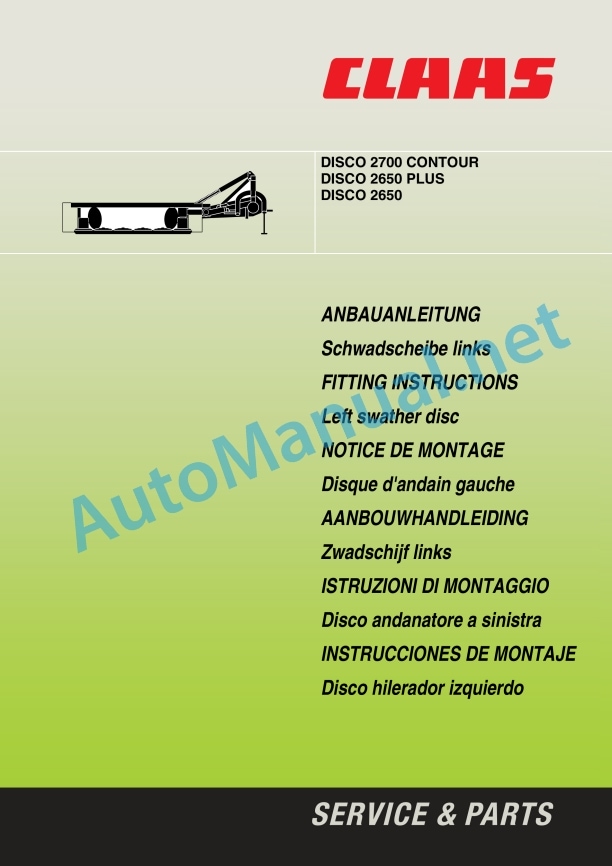 Claas Disco 2650 C (620) Mower Assembly Instruction EN 7 Claas Disco 2650 C (620) Mower Assembly Instruction EN - Image 7