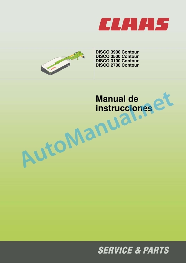 Claas Disco 2700 (617) Mower Operator Manual ES 2 Claas Disco 2700 (617) Mower Operator Manual ES - Image 2