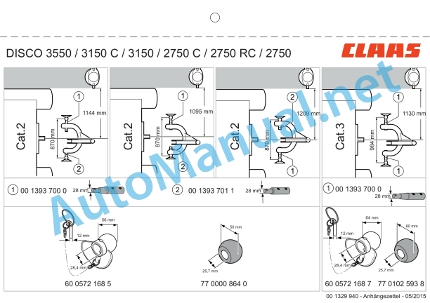 Claas Disco 2700 C (996) Mower Assembly Instruction EN 12 Claas Disco 2700 C (996) Mower Assembly Instruction EN - Image 12