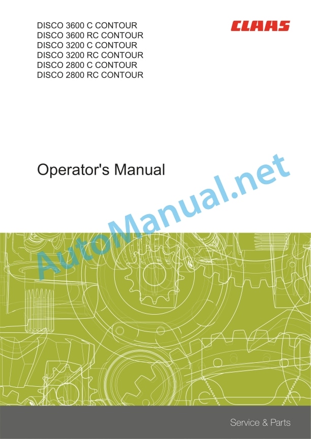 Claas Disco 2800 (F84) Mower Operator Manual EN 2 Claas Disco 2800 (F84) Mower Operator Manual EN - Image 2