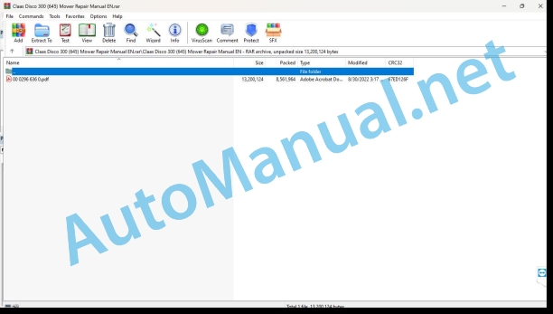 Claas Disco 300 (645) Mower Repair Manual EN 1 Claas Disco 300 (645) Mower Repair Manual EN