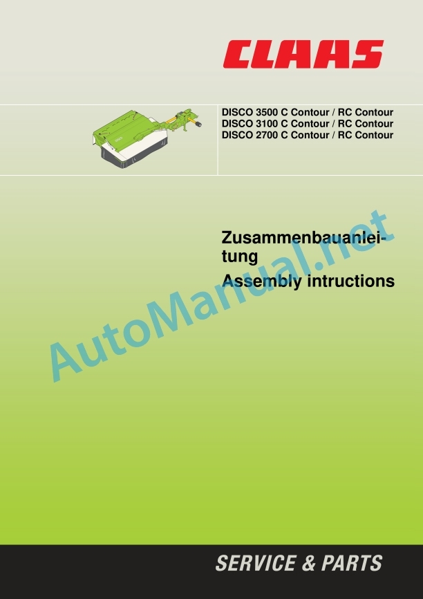 Claas Disco 3100 C (997) Mower Technical System EN 4 Claas Disco 3100 C (997) Mower Technical System EN - Image 4