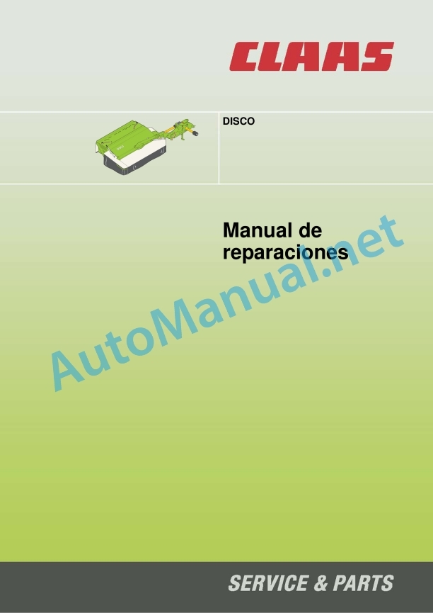 Claas Disco 3100 F Profil (623) Mower Repair Manual ES 2 Claas Disco 3100 F Profil (623) Mower Repair Manual ES - Image 2