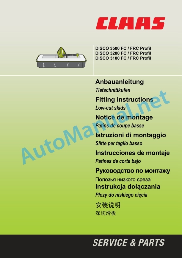 Claas Disco 3100 Fc Frc (639) Mower Assembly Instruction EN 3 Claas Disco 3100 Fc Frc (639) Mower Assembly Instruction EN - Image 3