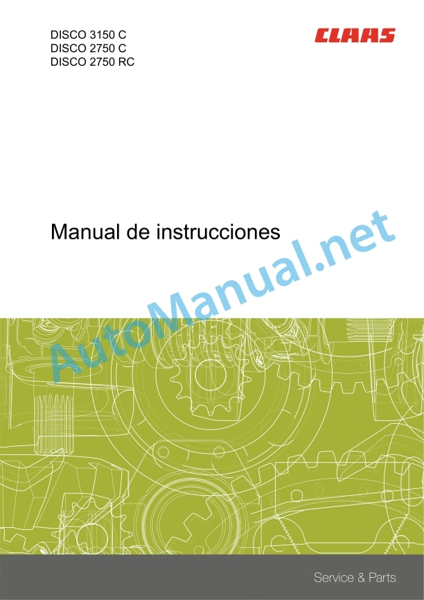 Claas Disco 3150 C (F79) Mower Operator Manual ES 2 Claas Disco 3150 C (F79) Mower Operator Manual ES - Image 2