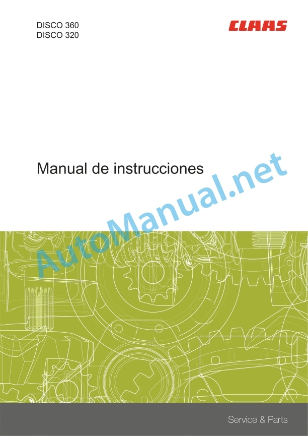 Claas Disco 320 (F26) Mower Operator Manual ES 2 Claas Disco 320 (F26) Mower Operator Manual ES - Image 2