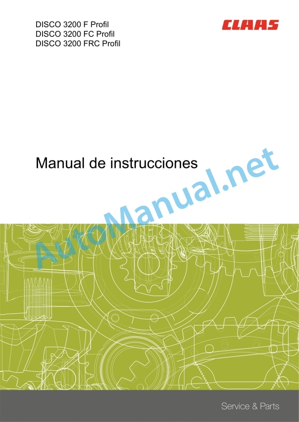 Claas Disco 3200 F Profil (F72) Mower Operator Manual ES 2 Claas Disco 3200 F Profil (F72) Mower Operator Manual ES - Image 2