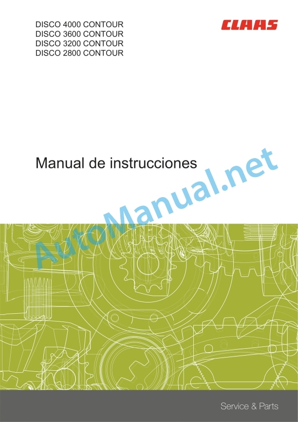 Claas Disco 3200 (F81) Mower Operator Manual ES 2 Claas Disco 3200 (F81) Mower Operator Manual ES - Image 2
