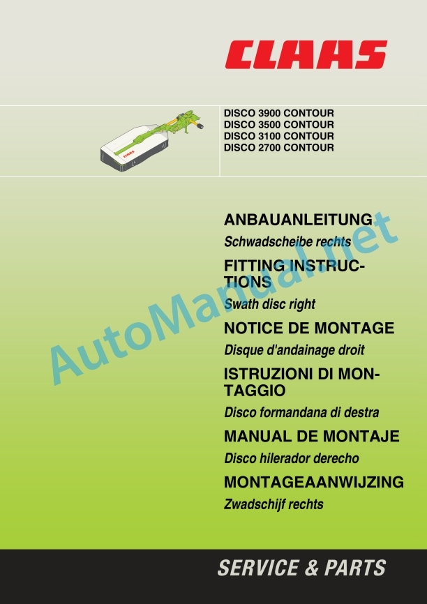 Claas Disco 3500 (619) Mower Assembly Instruction EN 7 Claas Disco 3500 (619) Mower Assembly Instruction EN - Image 7