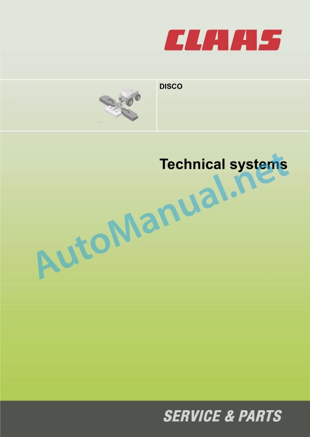 Alternative view of Claas Disco 3500 (619) Mower Technical System EN