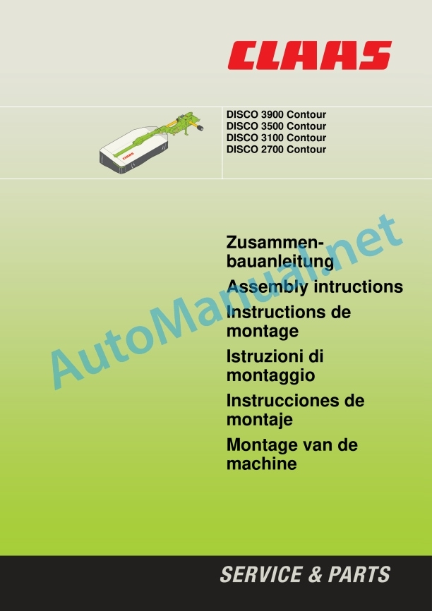Claas Disco 3500 (619) Mower Technical System EN 5 Claas Disco 3500 (619) Mower Technical System EN - Image 5