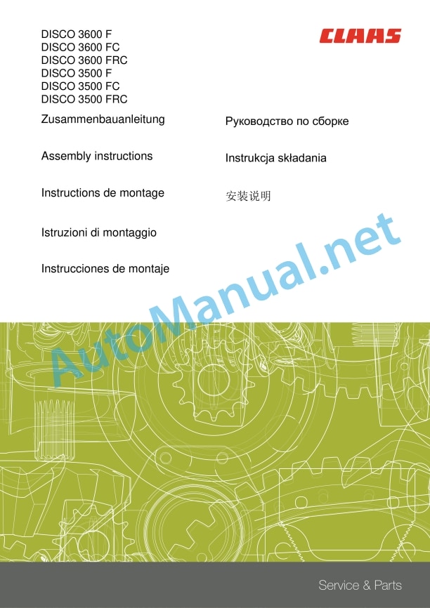 Claas Disco 3500 F Profil (F70) Mower Assembly Instruction EN 3 Claas Disco 3500 F Profil (F70) Mower Assembly Instruction EN - Image 3