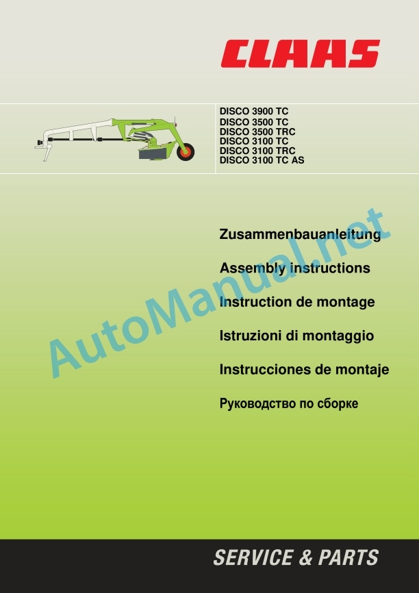 Claas Disco 3500 Tc (F52) Mower Technical System EN 4 Claas Disco 3500 Tc (F52) Mower Technical System EN - Image 4