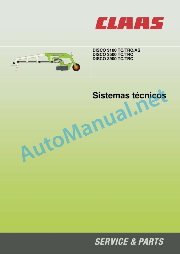 Claas Disco 3500 Tctrc (F52) Mower Technical System ES 2 Claas Disco 3500 Tctrc (F52) Mower Technical System ES - Image 2