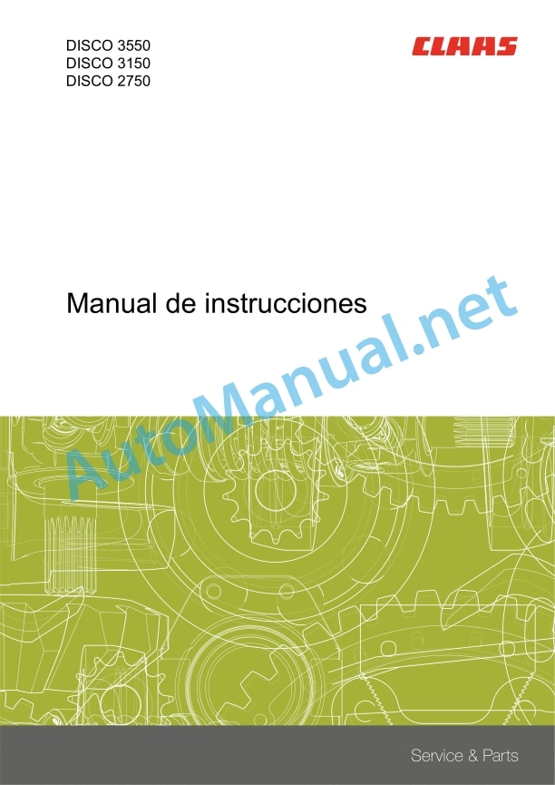 Claas Disco 3550 (F77) Mower Operator Manual ES 2 Claas Disco 3550 (F77) Mower Operator Manual ES - Image 2