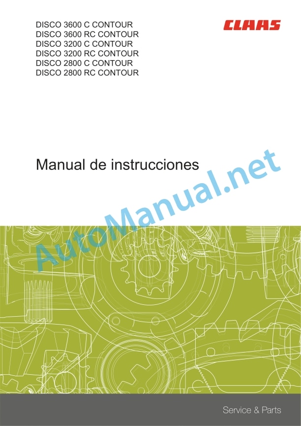 Claas Disco 3600 Crc (F86) Mower Operator Manual ES 2 Claas Disco 3600 Crc (F86) Mower Operator Manual ES - Image 2