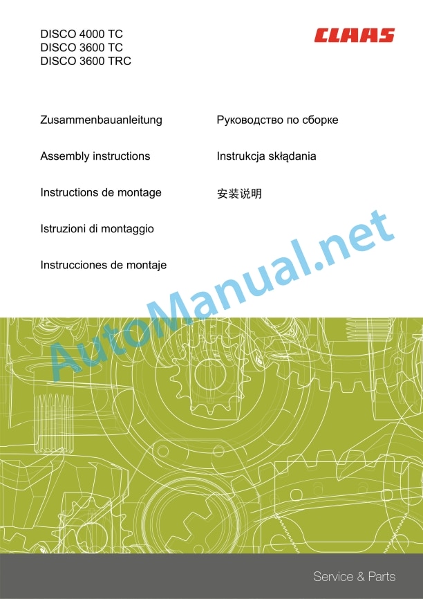 Claas Disco 4000 Tc Ver Na (F92) Mower Assembly Instruction EN 3 Claas Disco 4000 Tc Ver Na (F92) Mower Assembly Instruction EN - Image 3