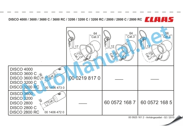 Claas Disco 4000 Tc Ver Na (F92) Mower Assembly Instruction EN 8 Claas Disco 4000 Tc Ver Na (F92) Mower Assembly Instruction EN - Image 8