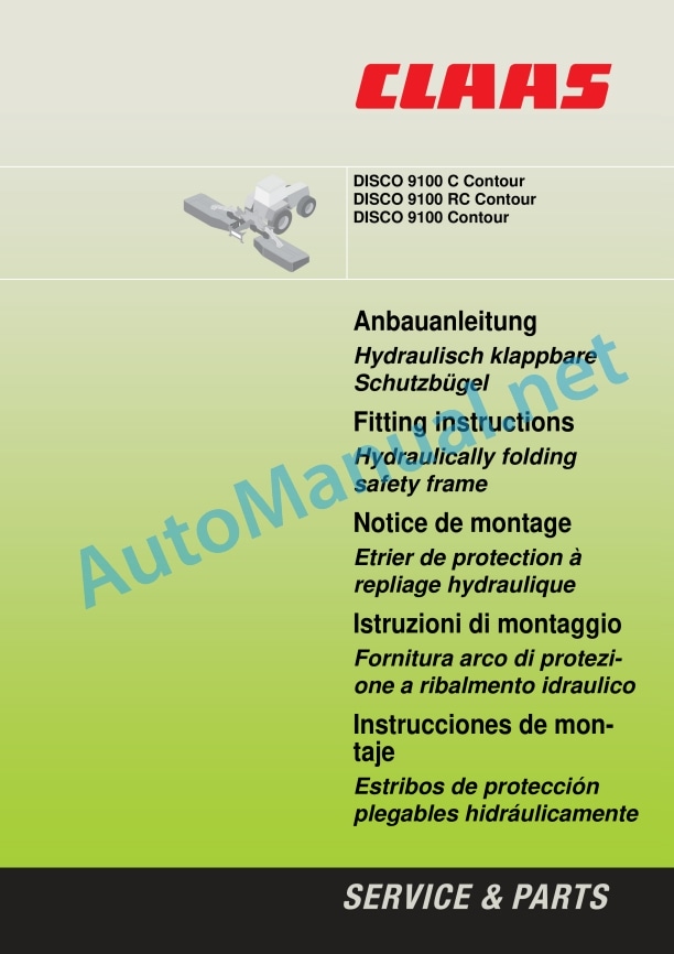Claas Disco 9100 (F55) Mower Assembly Instruction EN 5 Claas Disco 9100 (F55) Mower Assembly Instruction EN - Image 5