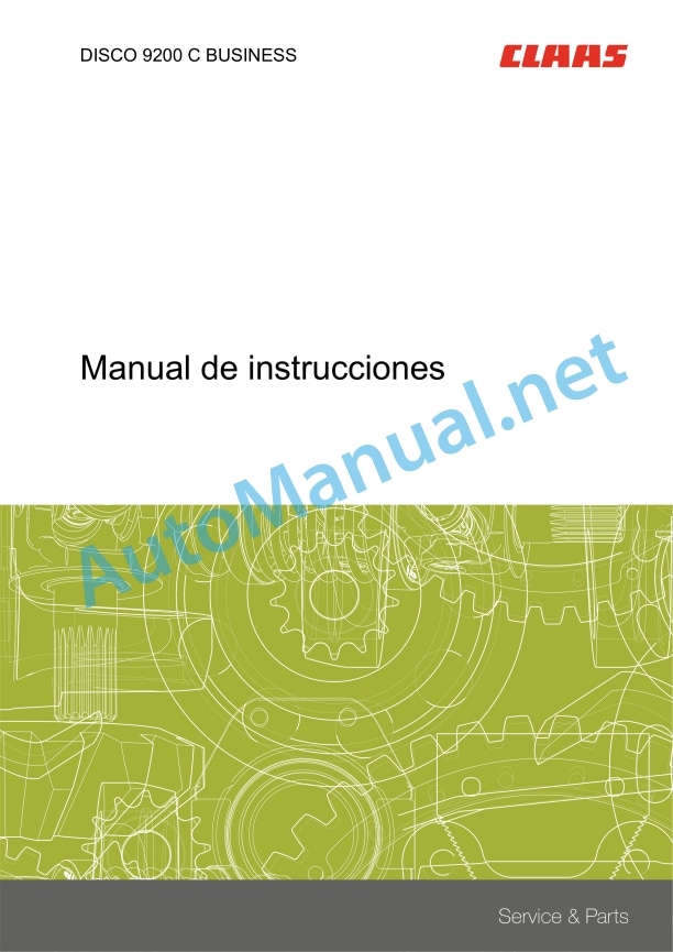 Claas Disco 9200 Crc (F64) Mower Operator Manual ES 3 Claas Disco 9200 Crc (F64) Mower Operator Manual ES - Image 3