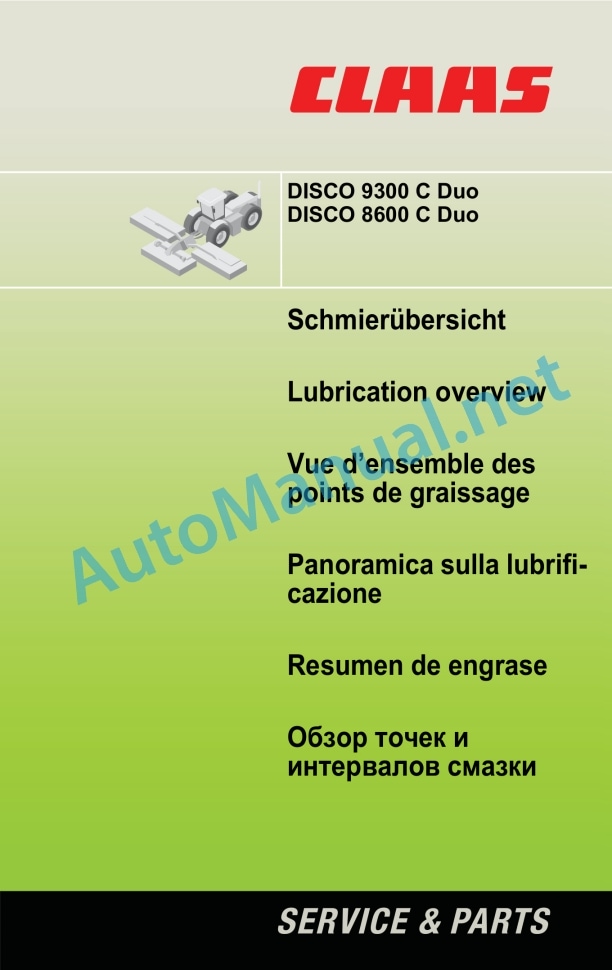 Claas Disco 9300 C Duo (F59) Mower Operator Manual EN 4 Claas Disco 9300 C Duo (F59) Mower Operator Manual EN - Image 4