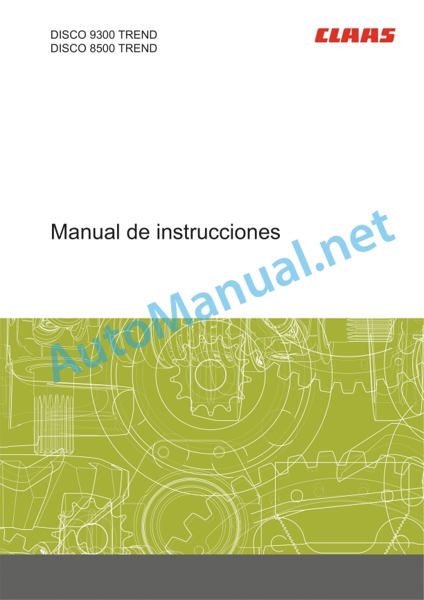 Claas Disco 9300 Trend Eac (F32) Mower Operator Manual ES 2 Claas Disco 9300 Trend Eac (F32) Mower Operator Manual ES - Image 2