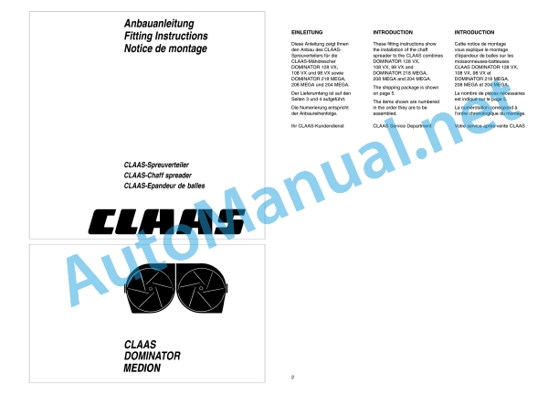 Claas Dominator 106 Coa (143) Combines Assembly Instruction EN 6 Claas Dominator 106 Coa (143) Combines Assembly Instruction EN - Image 6