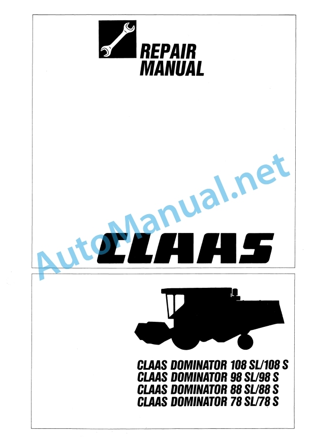 Claas Dominator 108 Sl Vx (094) Combines Repair Manual EN 2 Claas Dominator 108 Sl Vx (094) Combines Repair Manual EN - Image 2