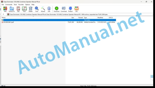 Claas Dominator 130 (456) Combines Operator Manual FR 1 Claas Dominator 130 (456) Combines Operator Manual FR