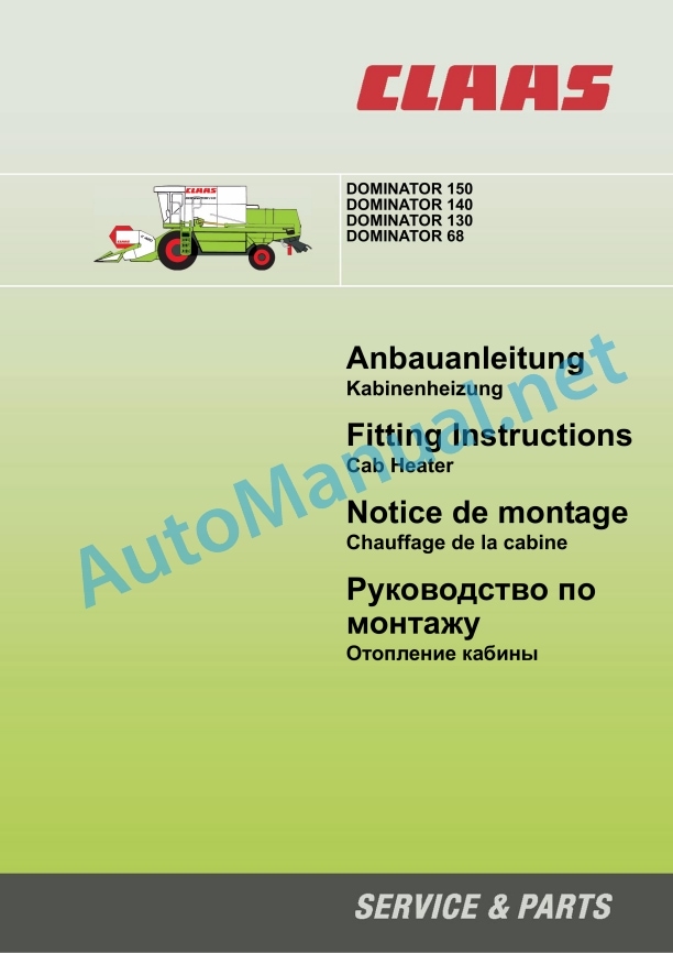 Claas Dominator 150 140 (200) Combines Assembly Instruction EN 9 Claas Dominator 150 140 (200) Combines Assembly Instruction EN - Image 9