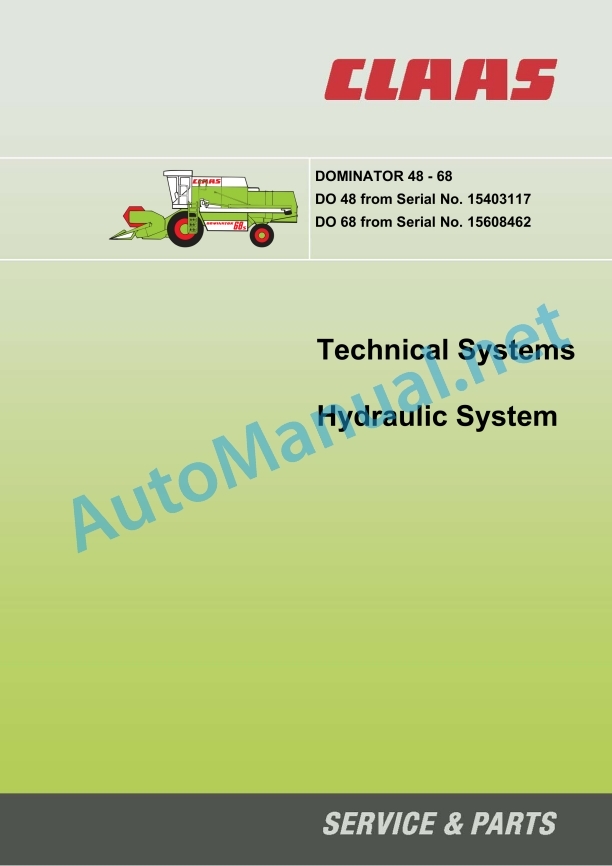 Claas Dominator 58 S 48 S (154) Combines Technical System EN 3 Claas Dominator 58 S 48 S (154) Combines Technical System EN - Image 3