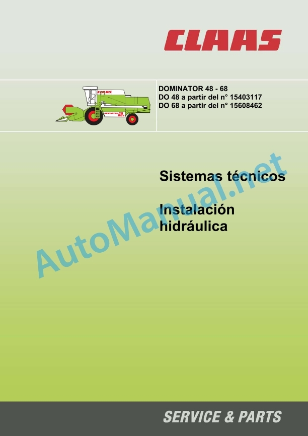 Claas Dominator 58 S 48 S (154) Combines Technical System ES 2 Claas Dominator 58 S 48 S (154) Combines Technical System ES - Image 2
