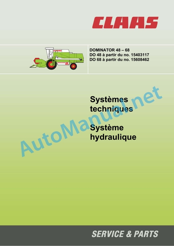 Claas Dominator 58 S 48 S (154) Combines Technical System FR 2 Claas Dominator 58 S 48 S (154) Combines Technical System FR - Image 2